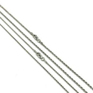 Italian 925 Sterling Silver Rope Chain 1.5 mm
